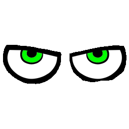 Eyes peering through the slot
